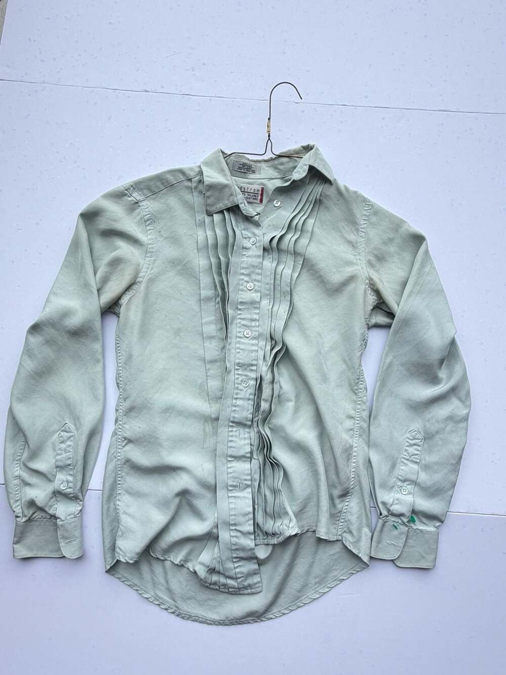 Nordstrom Women's Clothing 100% Silk Pleated Front Button Up Shirt Size 8